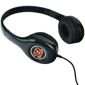 NFL Cincinnati Bengals Stereo Headphones Team Logo Cell Tablets Laptops New Plug